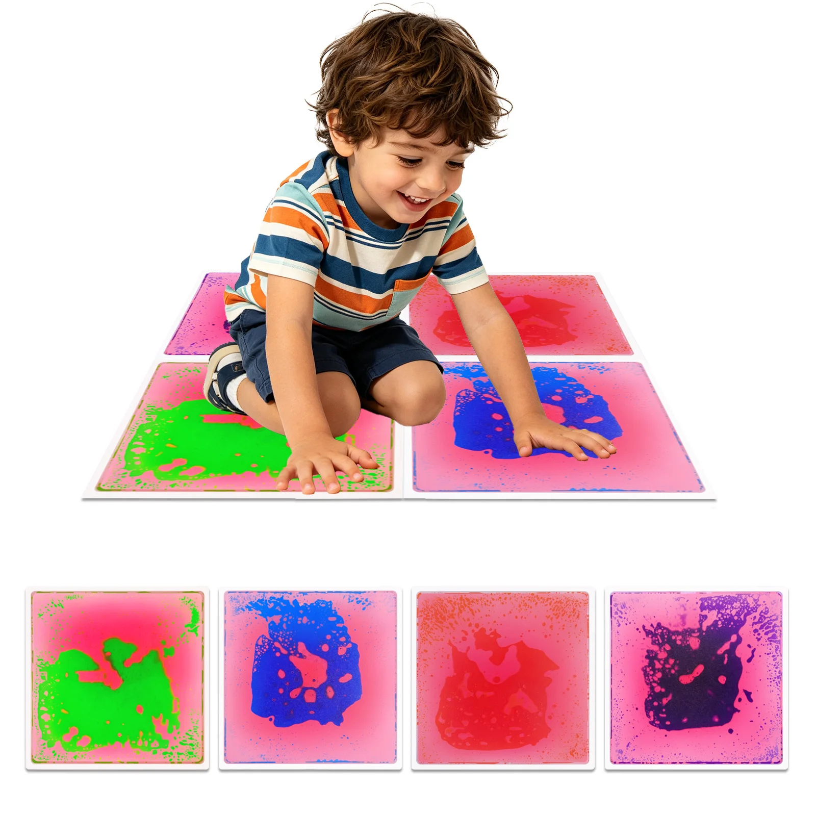 Portable Kids Sensory Walking Pads Autism Sensory Mat Light‑weight Sensory Touch Tiles Autistic Child Sensory Toy