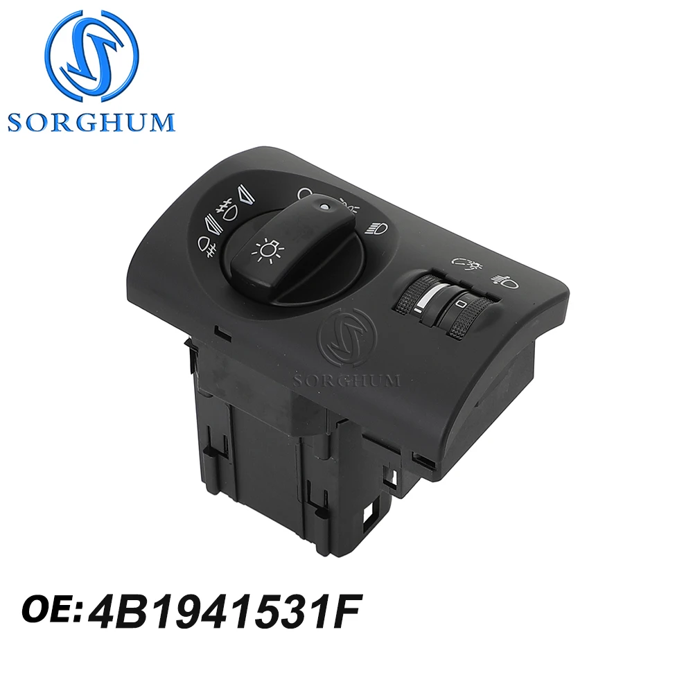 SORGHUM For Audi A6 4B C5 from 2001 2002 2003 2004 New Black Headlight Auto Control Head Light Switch 4B1941531F 4B1 941 531F