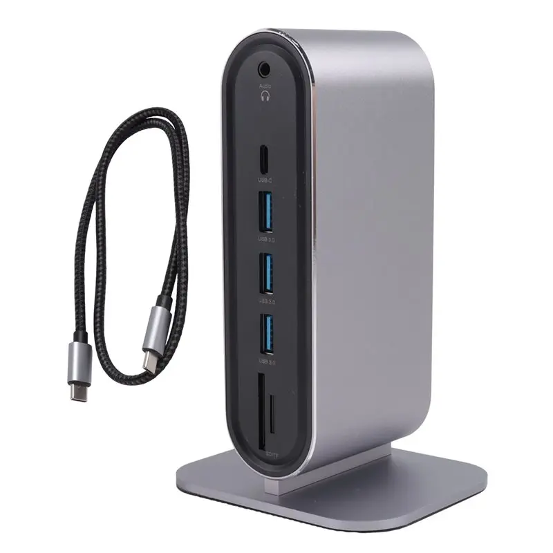Leading-Usb 3.0 Docking Station USB C Hub Dock Laptop Display Docking Station USB 3.0 Adapter For Windows Mac Computer