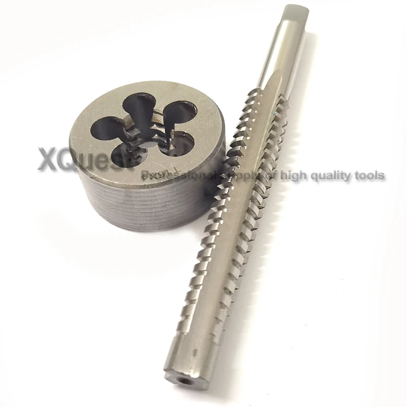 2PCS Metric Trapezoidal thread tap and Die set Tr16 T16 TR16X2 TR16X3 TR16X4 Left hand taps Right Round dies T16X2 T16X3 T16X4