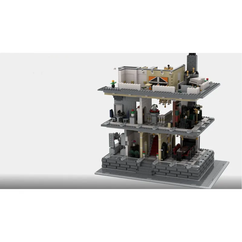 MOC-76209 Classic Retro Embassy Building Lego Model, 8491 Pieces, Birthday Building Block Toy Gift for Boys and Children