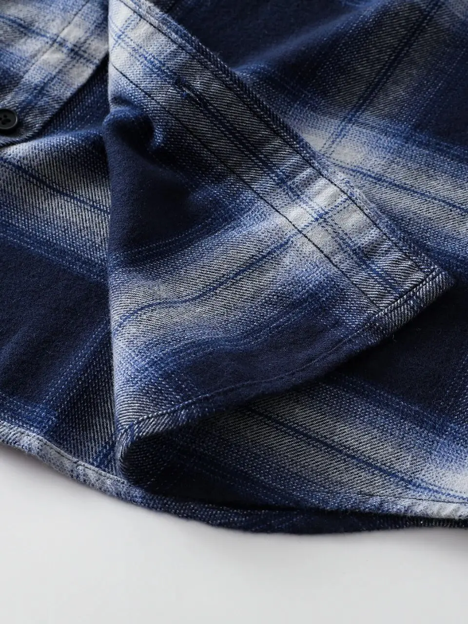 Męska koszula w stylu retro japońskim, długa, z bawełny flanelowej, miękka, w kratę, codzienna, idealna na jesień i zimę, wygodna.