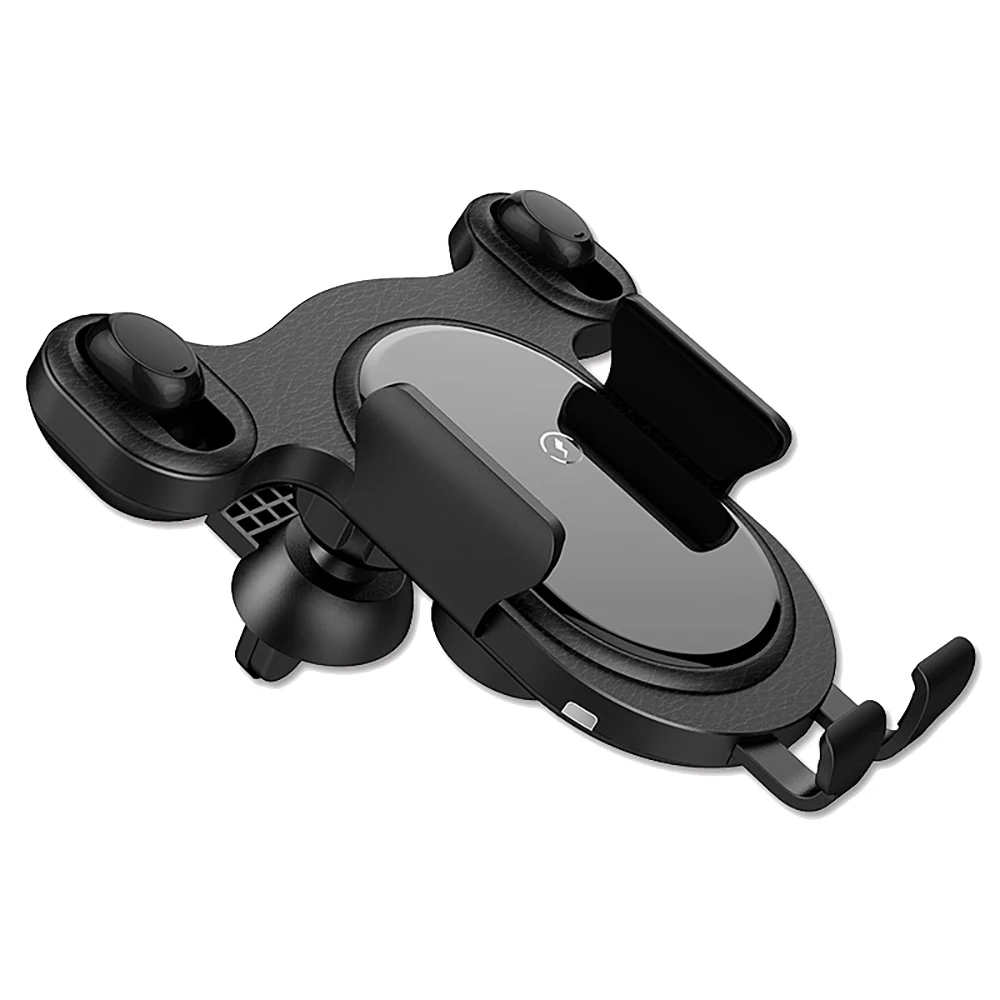 

Automatic Clamping 10W Fast Car Wireless Charger Phone Holder Mount with Bluetooth Headset for iPhone 12 11 Pro XS XR