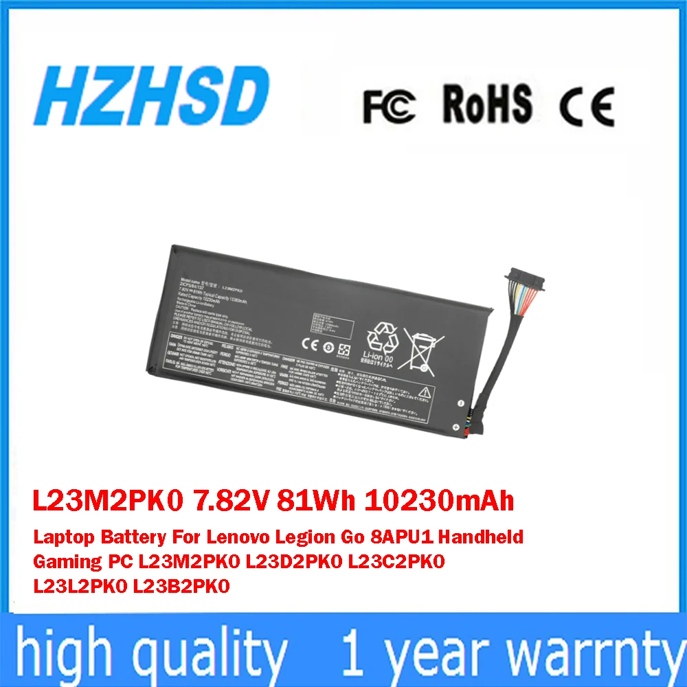 

L23M2PK0 7.82V 81Wh 10230mAh Laptop Battery For Lenovo Legion Go 8APU1 Handheld Gaming PC L23M2PK0 L23D2PK0 L23C2PK0 L23L2PK0