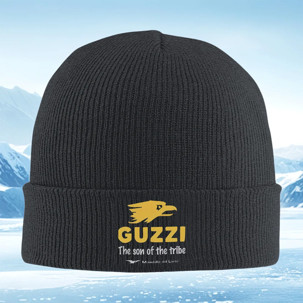 Eagle head Guzzi tribe son words Men Women Unisex Knitted Hat Beanie Pullover Cap Winter Thermal Warm Christmas Outdoor Cycling