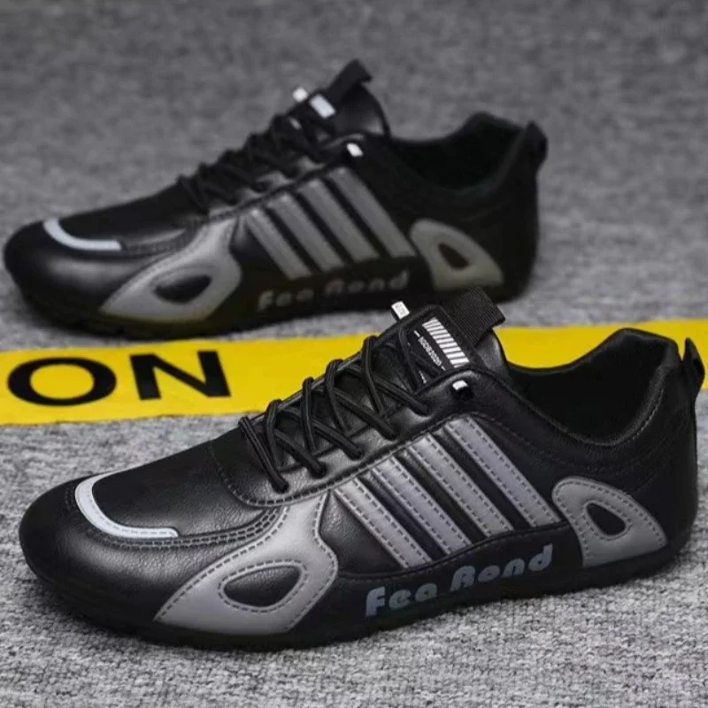 Men Sneakers Casual Leather Shoes for Men Walking Travel Leather Comfortable Soft Sole Breathable Casual Running Sneakers Men