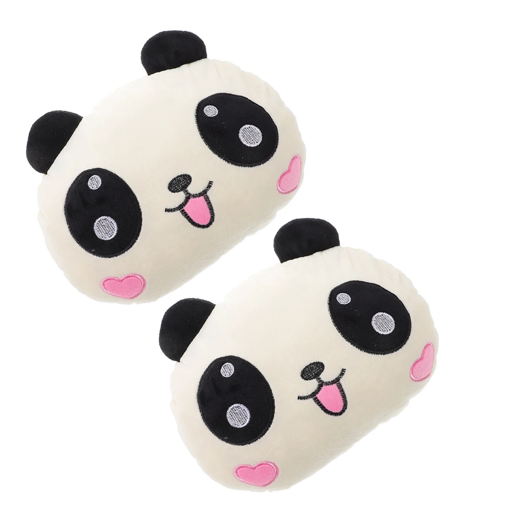 

2Pcs Panda Car Neck Pillow Soft Headrest Cushion Comfortable Neck Rest Removable Washable for Driving Travel Office Home