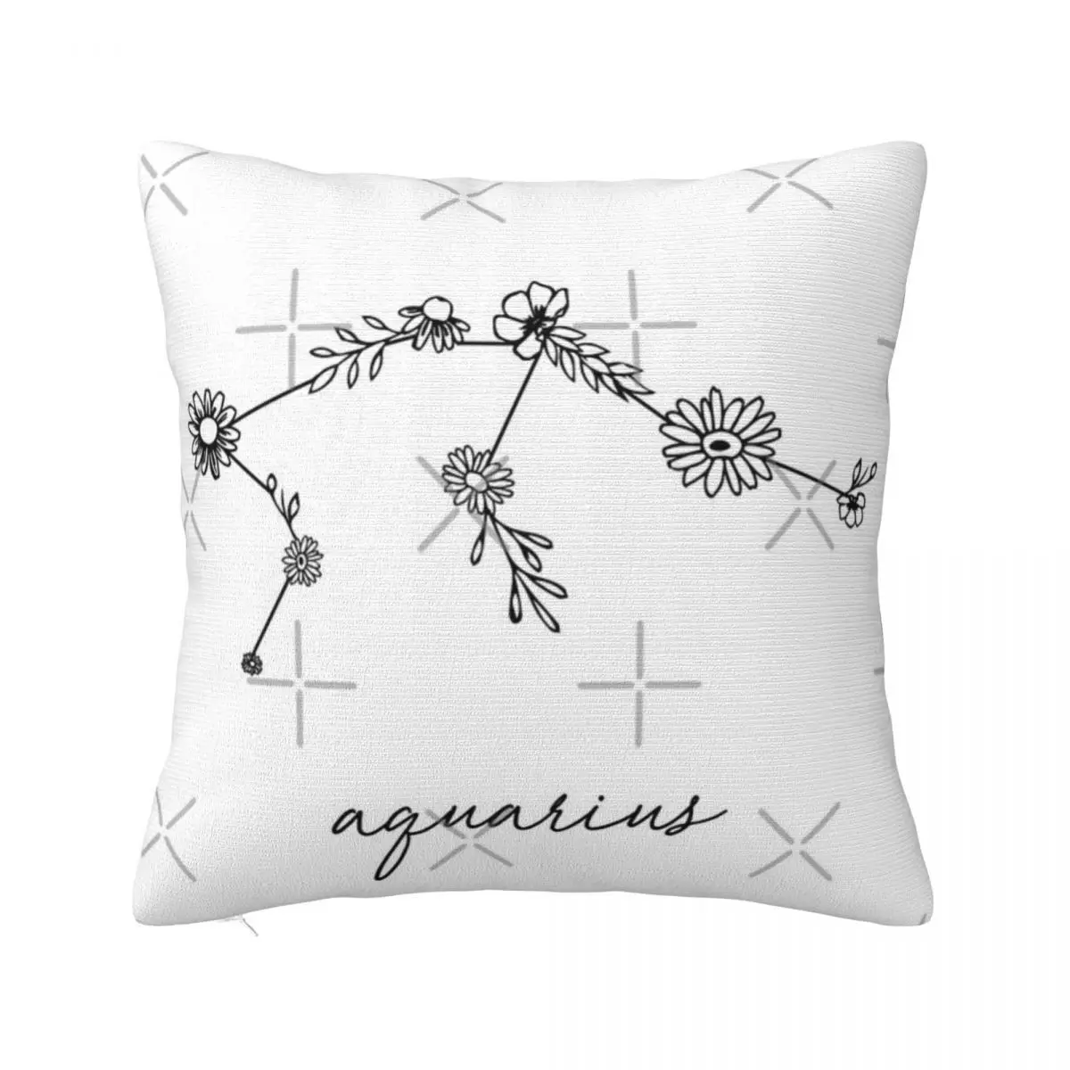 Aquarius Zodiac Wildflower Constellation Sofa Cover Decorative Cushion Anime Body Pillow Case Pillow Case Pillow Cover