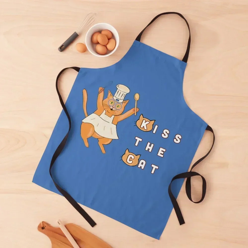 

Kiss the cat cook Apron esthetician kitchen and home House Things For Home And Kitchen Manicurists Apron