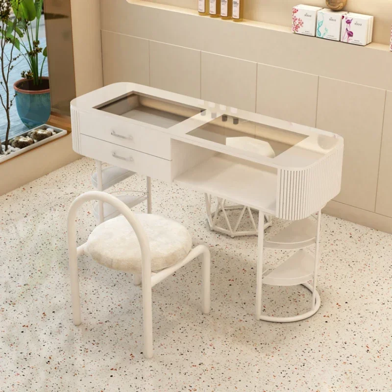 Premium Luxury Dressing Beauty Nail Tables Manicure Professional Drawer Nail Tables Living Room