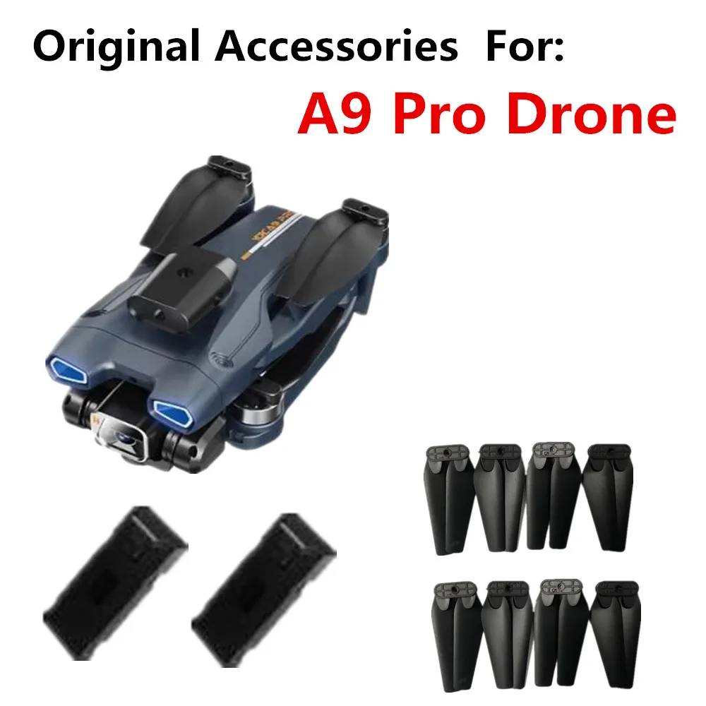 A9 Pro Drone Batterij 3.7V 1800 Mah, Propeller Esdoornblad Voor A9 Pro Drone Onderdelen Originele Accessoires A9 Pro Drone