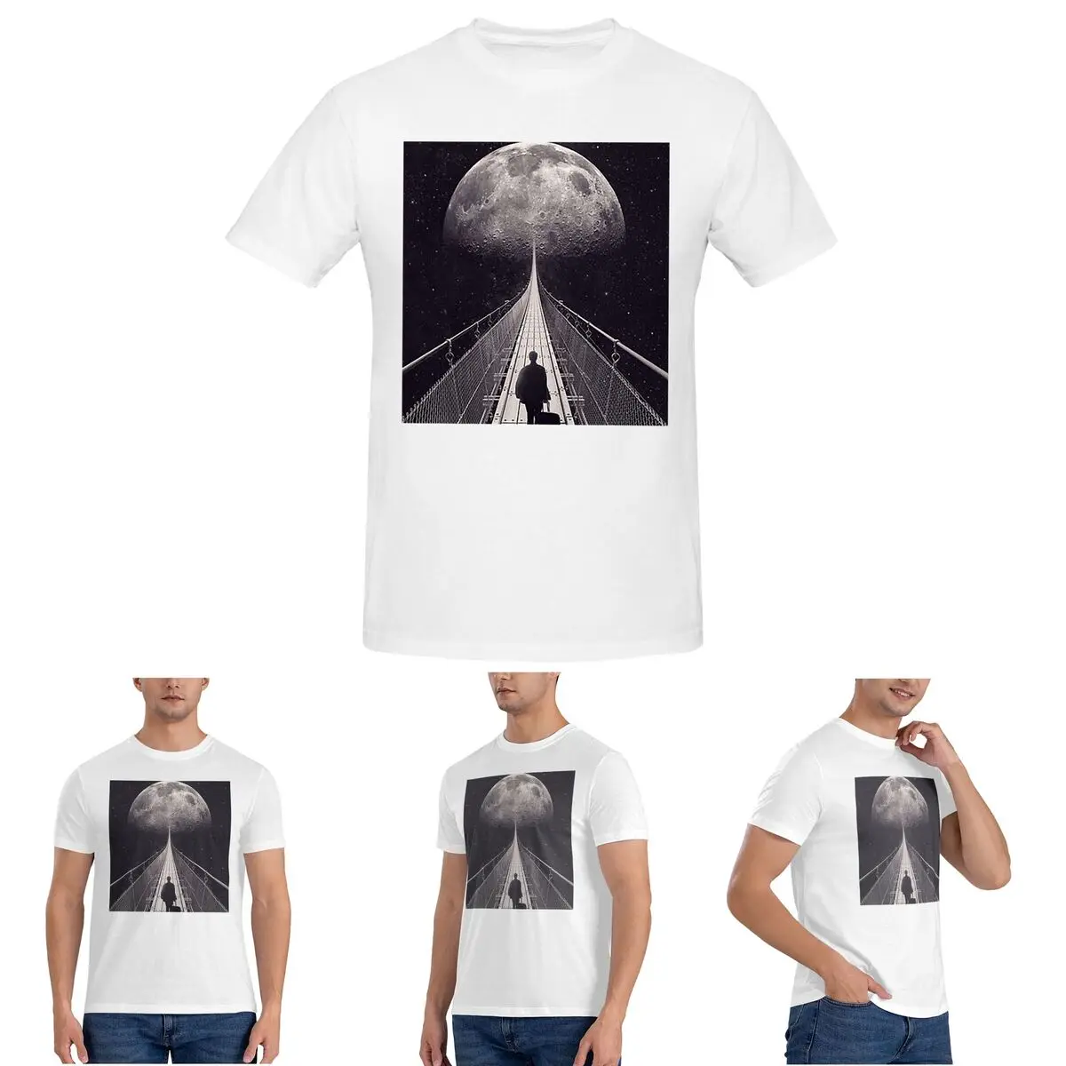 

Space Trip T-Shirt for Men Cotton Plus Size T Shirts Men's Short Sleeve Round Neck Summer Clothes Tops S-6XL