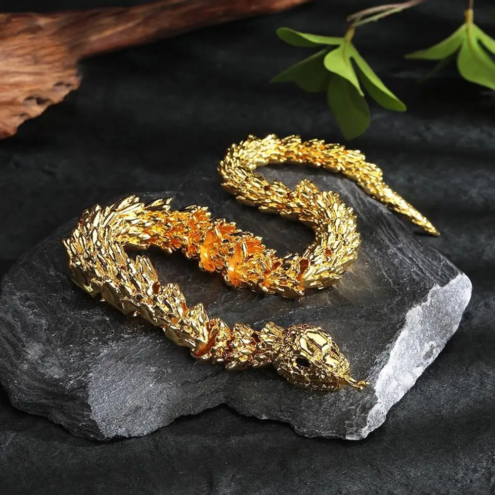 Decorative Serpent Ornament Twistable Metal Snake Statue Sculpture Figurine Set for Snake Lover Desktop Display Collectible