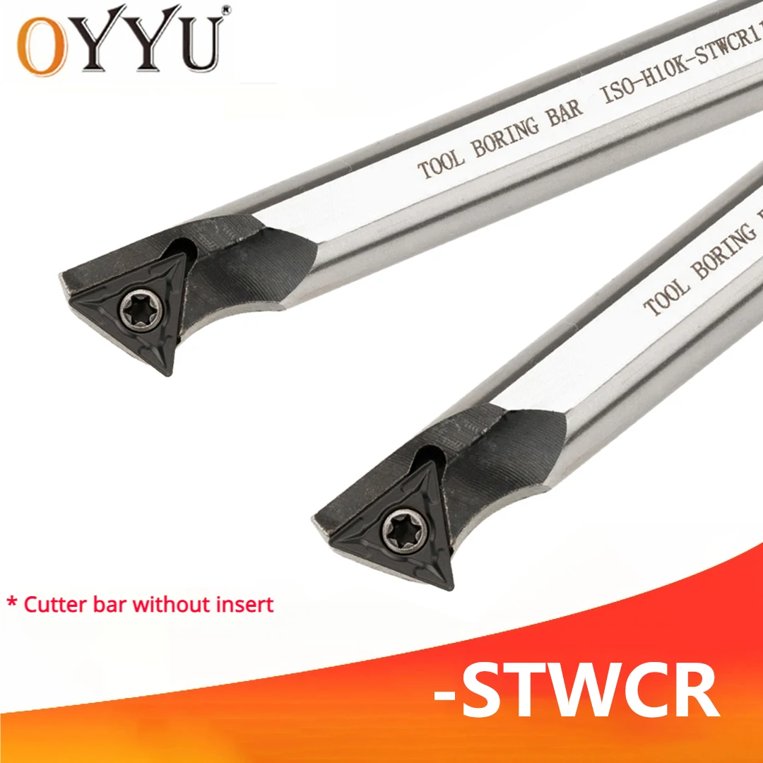 

OYYU H08J-STWCR09 H10K-STWCR09 Внутренний держатель инструментов из быстрорежущей стали с хвостовиком с ЧПУ STWCR H08J H10K H12L STWCR09 STWCR11 Расточная оправка