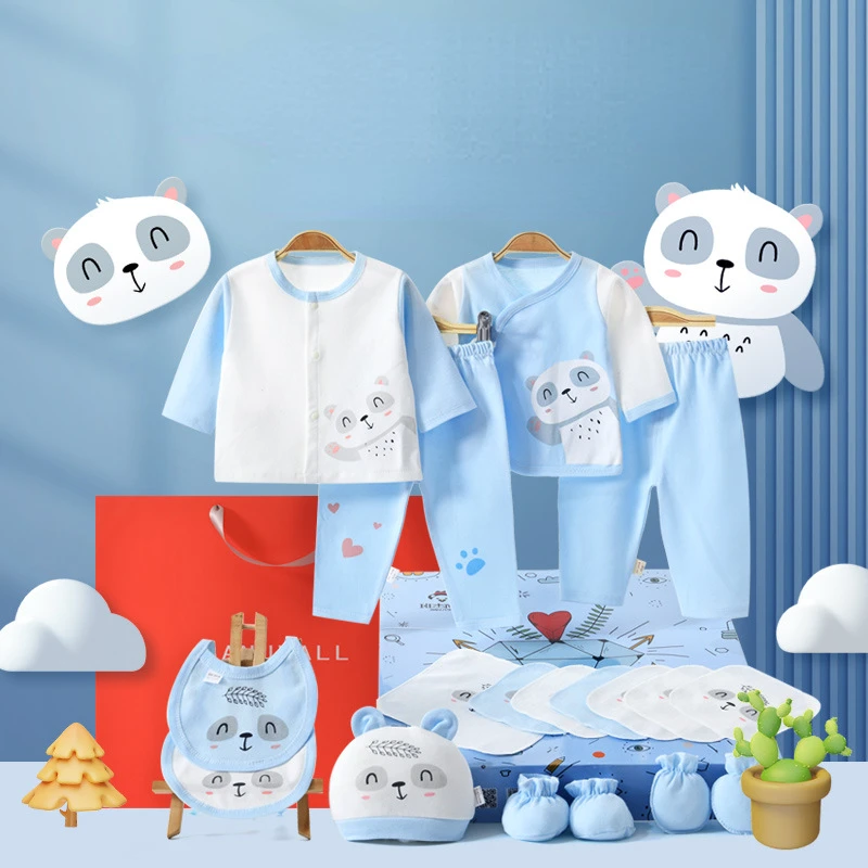 18pcs/set Newborn Clothes Suits 0-6M Baby Clothing Sets Boys Girls Suit Cotton Baby Shower Gift Set New Born Clothes