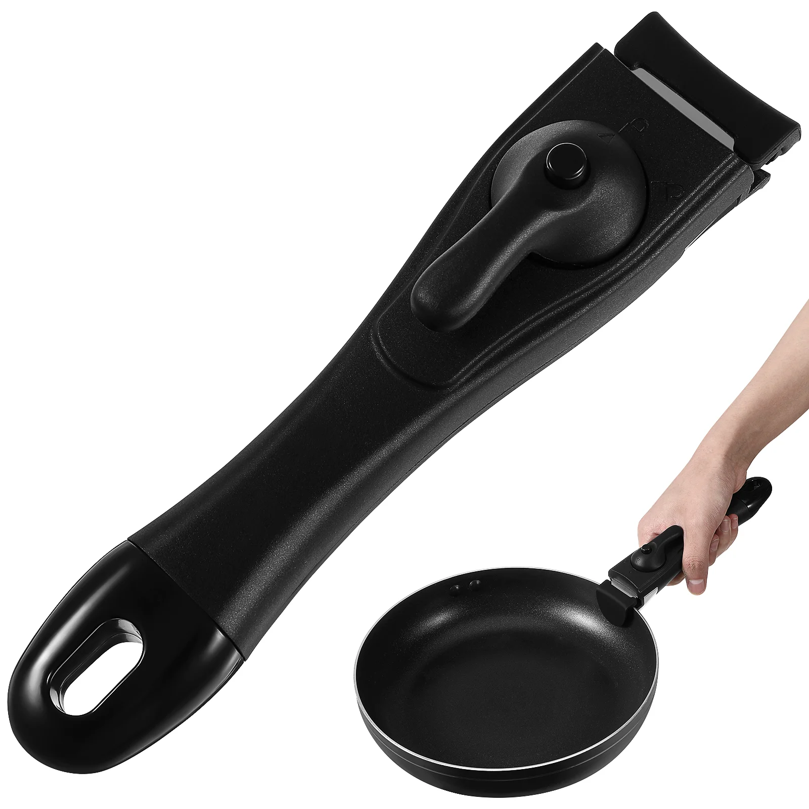 

Pan Handle Fry Grip Replacement Removable Panhandle Self-Lock Detachable Anti-Scalding Silicone Pans