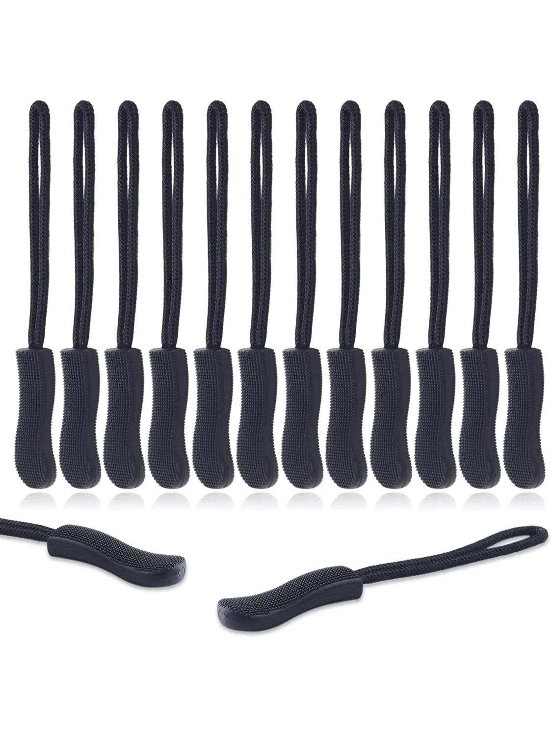Sangle d'extension de fermeture éclair de remplacement de 12 pièces, étiquette de remplacement de curseur de fermeture éclair de sac de golf pour sacs à dos, vestes, pantalons, bottes