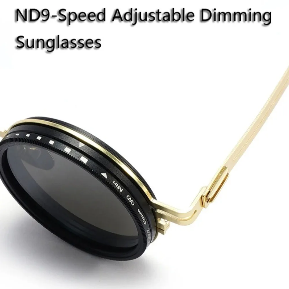 New ND2-400 Adjustable Dimming Glasses 9 Level ND Filter Fishing Sunglasses UV400 With Glasse Case Eyewear Driving
