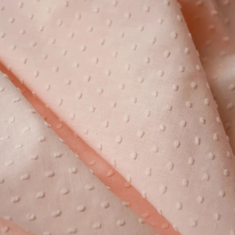 140x50cm Summer Transparent Solid Color Cut Flower Jacquard Cotton Sewing Fabric, Making Doll Clothes Clothing Sewing Cloth