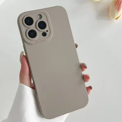 Silicone Soft Case for iPhone 16 15 14 13 12 11 Pro Max Plus  Case Anti Drop Protective Cover Bumper