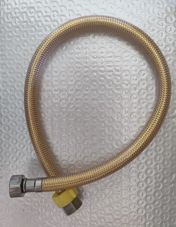 

MTTUZK Золотой нейлоновый плетеный шланг Впускная труба для туалетной воды G1/2 "X 1/2" Золотая впускная труба для воды Соединительная труба для туалетного столика