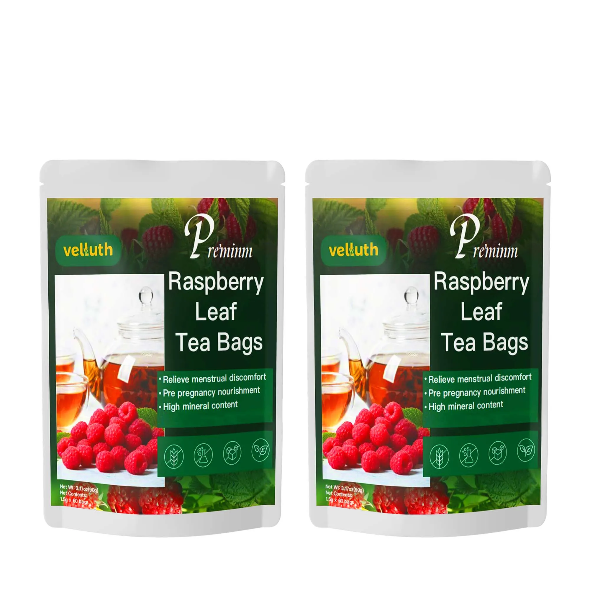 

2 packs-Raspberry leaf tea bag midwifery and menstrual herbal tea, suitable for pregnancy and postpartum recovery