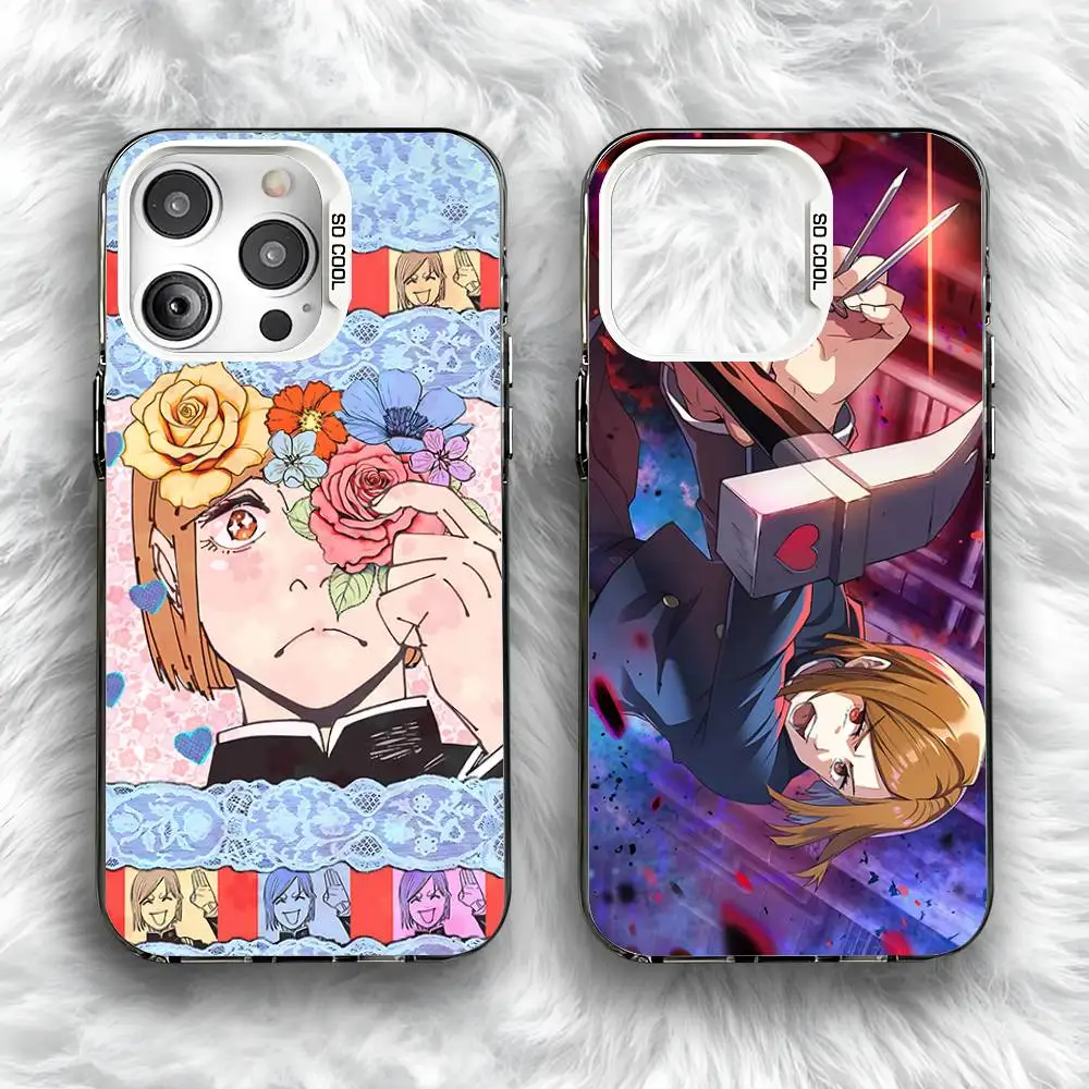 

Jujutsu Kaisen Nobara Kugisaki Phone Case For iPhone 16,15,14,13,12,11,Pro,Max,Plus,Mini,SE Anti Fall White Matte Hard Bumper