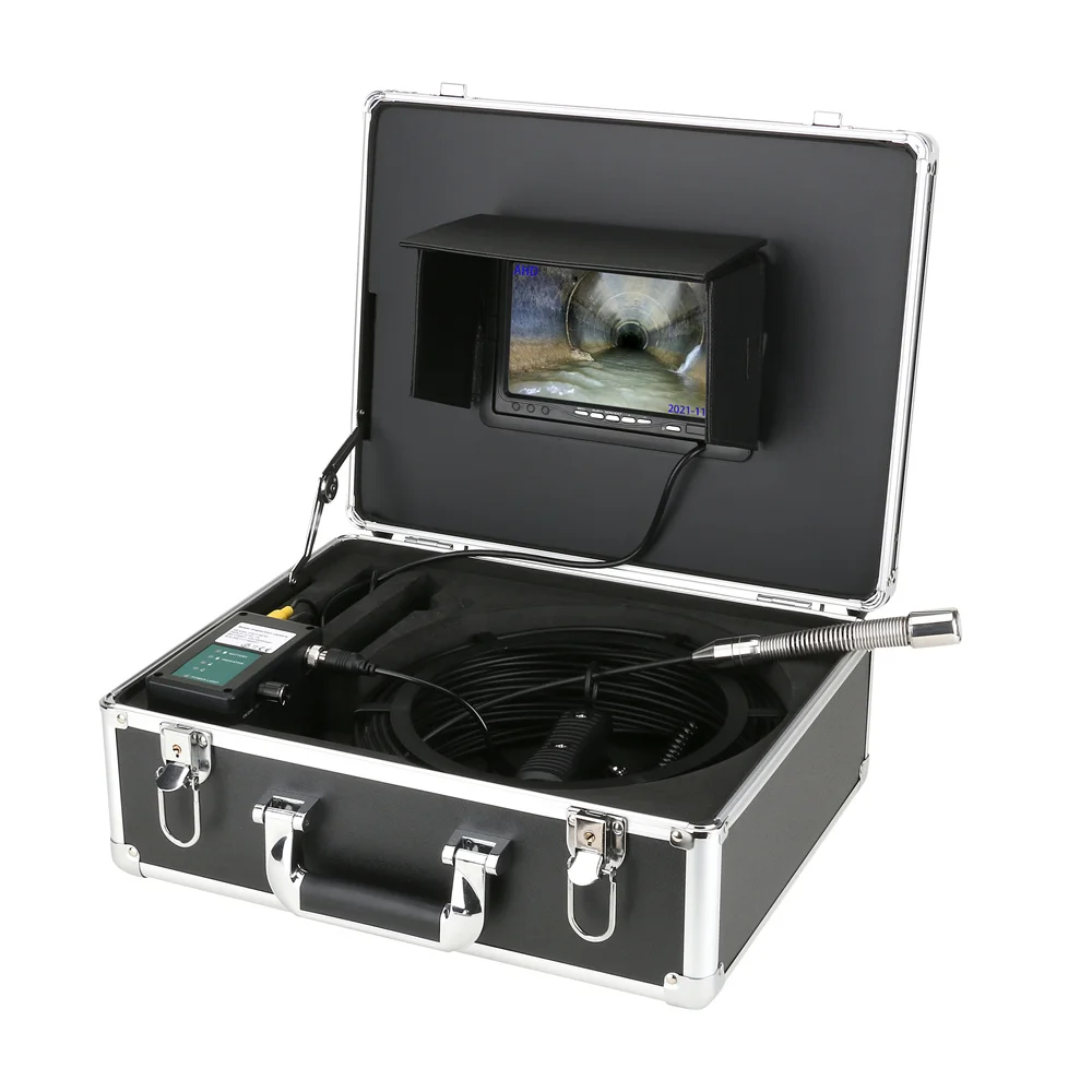 

50 м видеорегистратор 7 "монитор видеокамера для осмотра канализационных труб IP68 AHD 1080P дренажный канализационный трубопровод промышленная эндоскопическая система