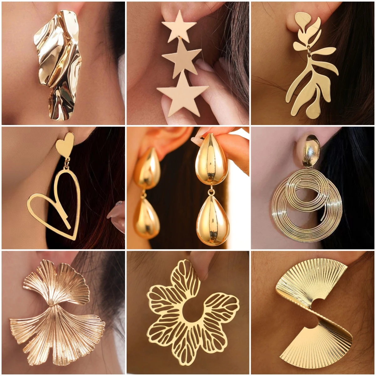 Модные-витые-металлические-массивные-серьги-подвески-для-женщин-цветок-квадрат-звезда-лист-капли-воды-круглые-искусственные-ювелирные-изделия