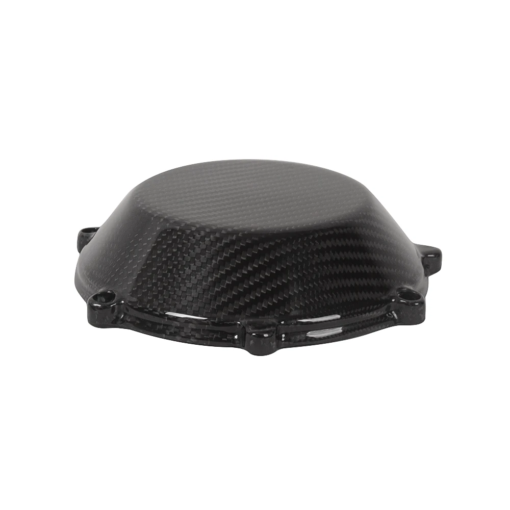 For Ducati (Air Cooled 4V Engine) Dry Clutch Cover Carbon Fiber Gloss Motorcycle Engine Cover