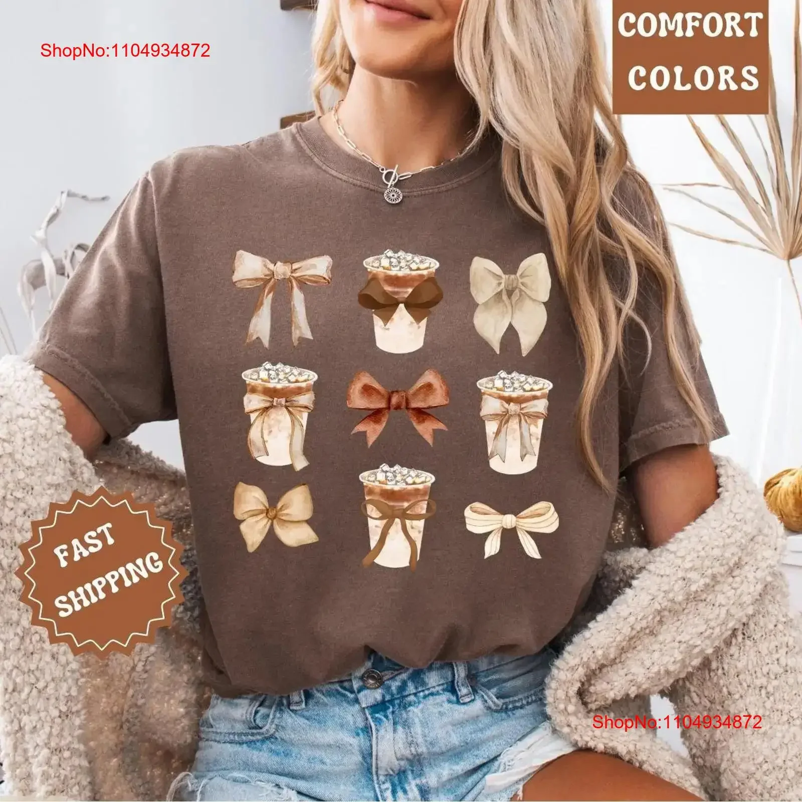 

Coffee Weather T Shirt Coquette for Her Trendy Lover Mom vintage Washed Slightly homme Breathable Unisex graphic Comfortable
