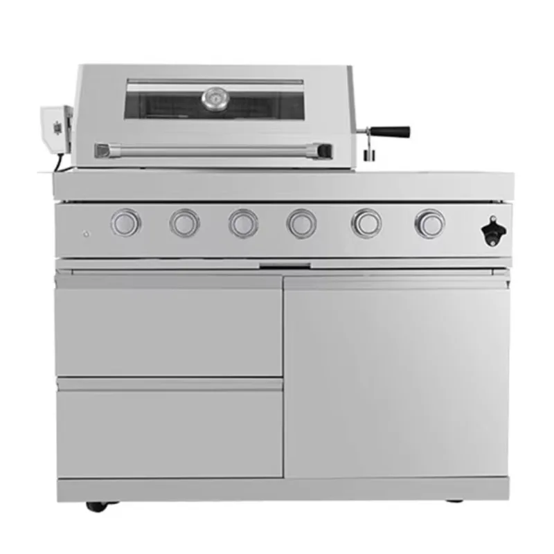 

4-панельный гриль из нержавеющей стали 304 с односторонней отделкой духовки с порошковым покрытием