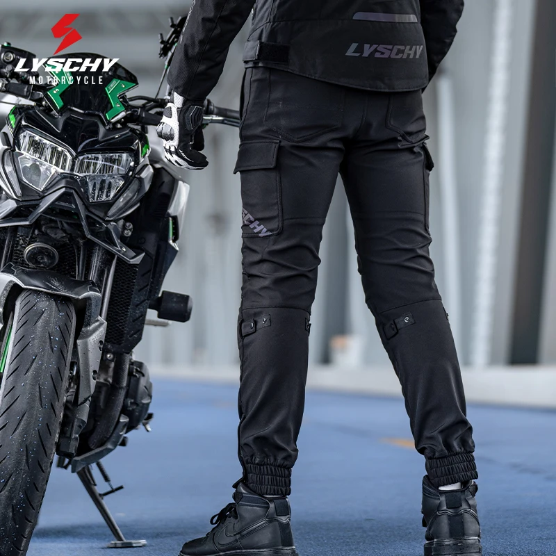 LYSCHY LY-2201 Winter Motorcycle Riding Warm Pants Warm Lined 3 Layer Waterproof CE Protective Motorcycle Cycling Pants