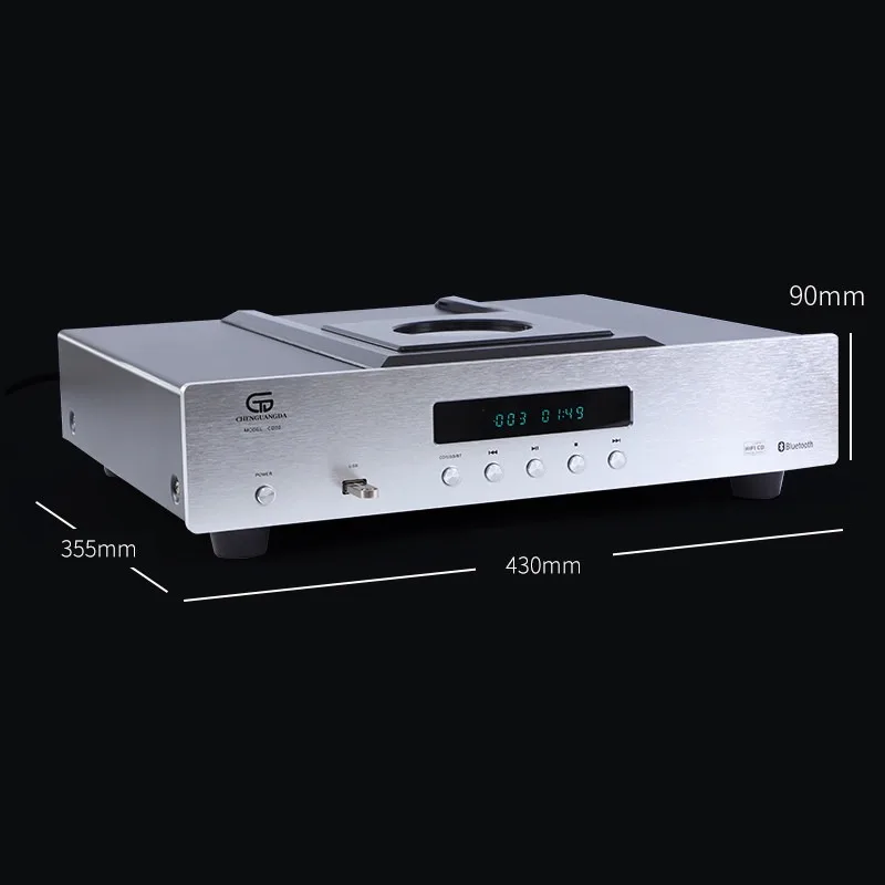 HiFi CD Player CGD CD30 with Sliding Cover  ES9038 DAC Bluetooth USB Lossless Decoder