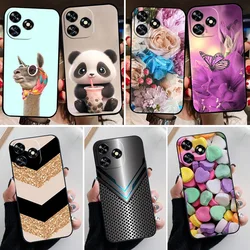 For Oukitel C51 Case C 51 Cute Fashion Panda Flower Cover Silicone Soft Slim Coque Funda Case For Oukitel C51 OukitelC51 Bumper