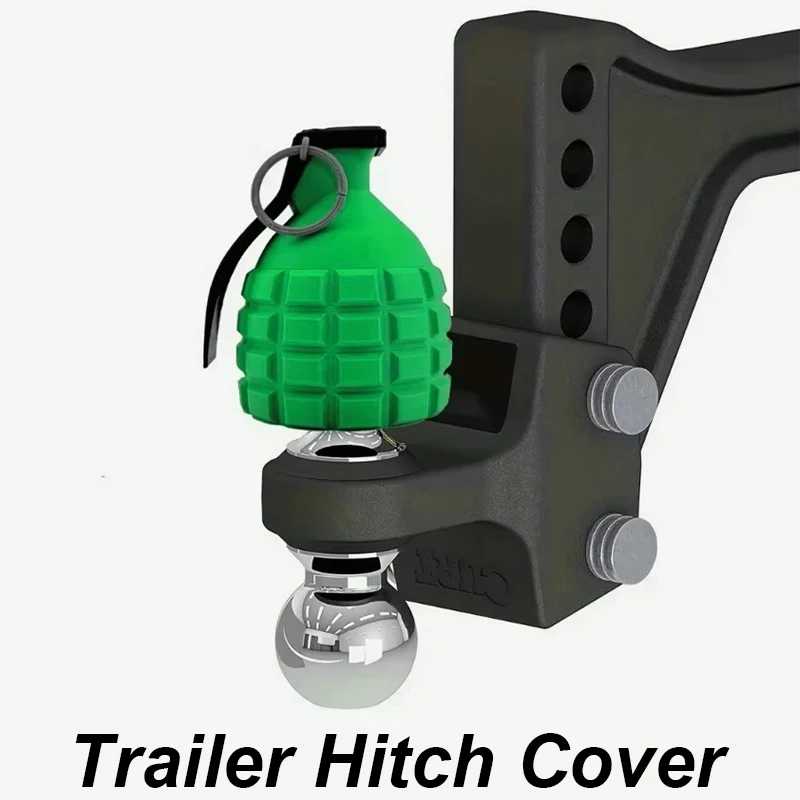 1pc 50MM Trailer Hitch Cover with 3D Printed Ball Cover Universal Hitch Thruster Cover For Protecting Car Accessories