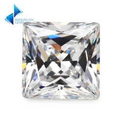 Size 1.5x1.5~12x12mm 5A Square Princess Cut White CZ Stone Loose Cubic Zirconia Synthetic Gemstone for Jewelry