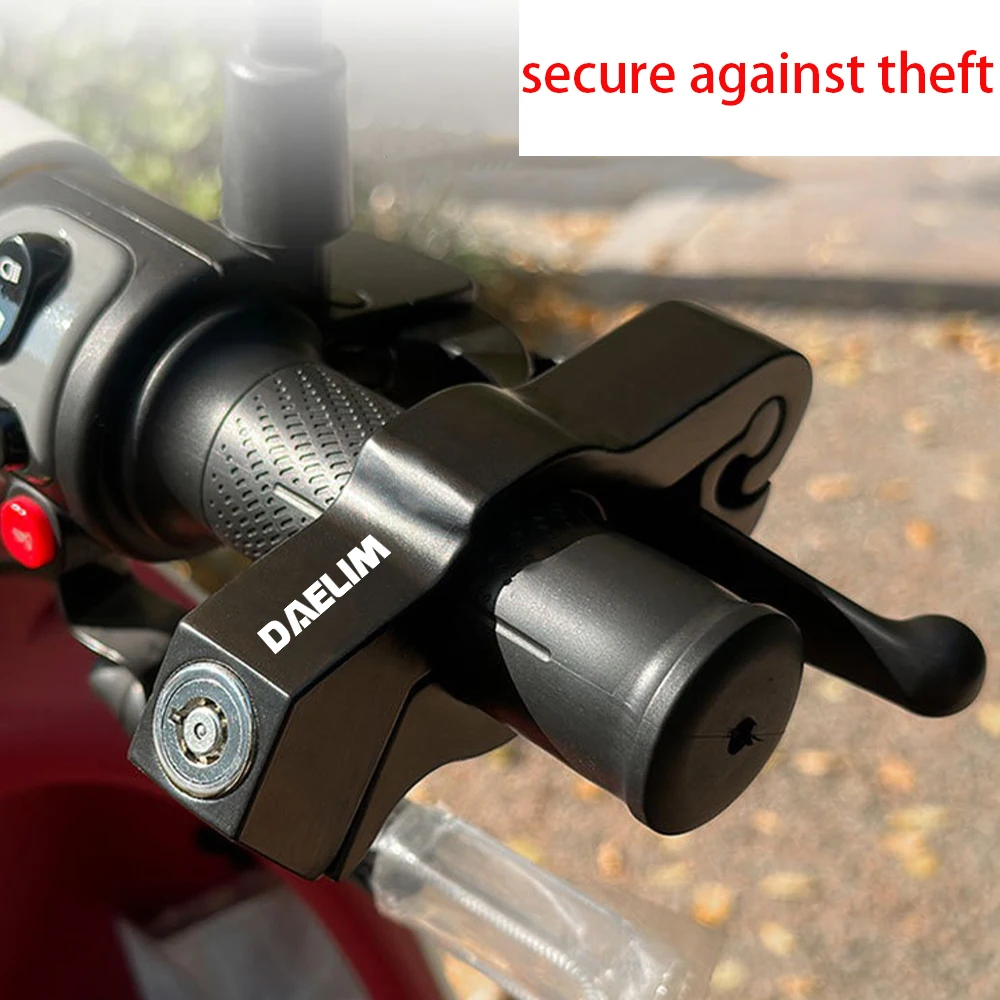

Motorcycle Handlebar Lock Anti Theft Throttle Grip Clutch Brake Lock Adjustable Universal For Daelim Motorbikes Moped Scooter