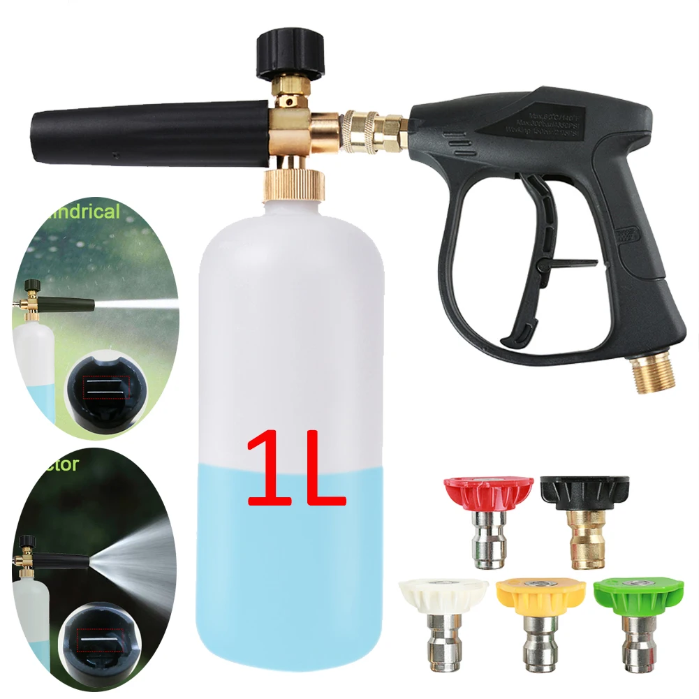 

1000ML High Pressure Soap Foam Lance Car Wash Pressure Washers Soap Foam Generator Deep Cleaning Water Gun Cleaning Tool