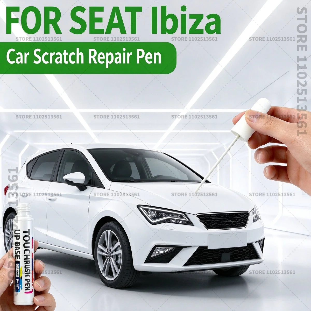 Touch Up Paint Pen Car Paint Scratch Repair Automotive Scratch Remover For 1984-2025 SEAT Ibiza White Black Silver Red Blue