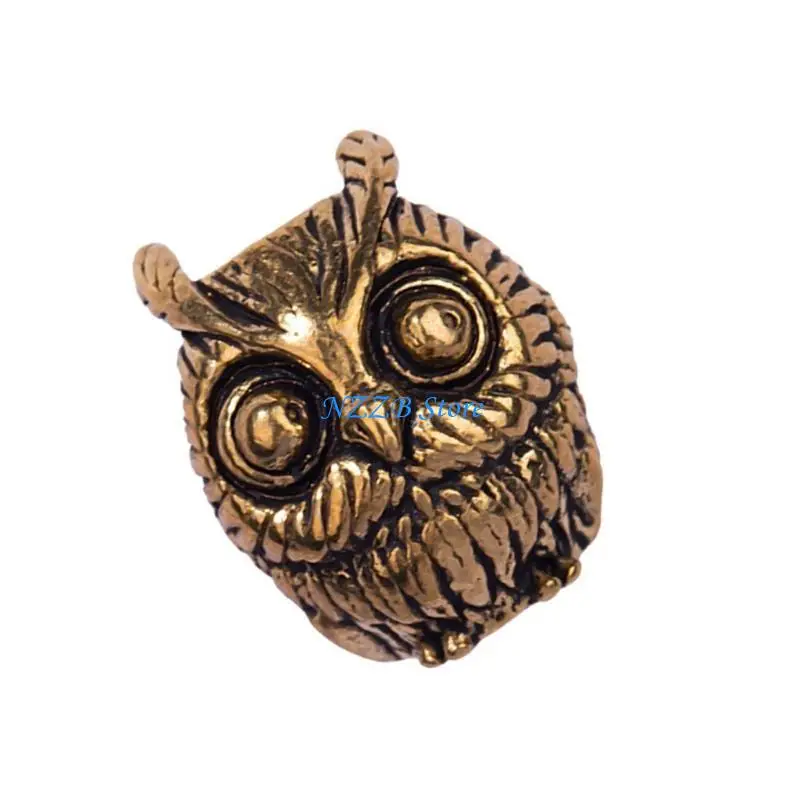 

T21F Copper Owl Lion Ornament Wearable Jewelry Pendant Offering Both Decorative