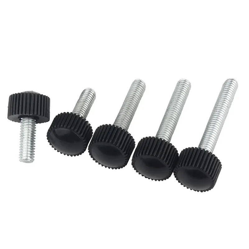 

Adjustable Plastic Hand Knob Round Head Straight Knurled Grip With Zinc Bolt For Machinery M4 M5 M6