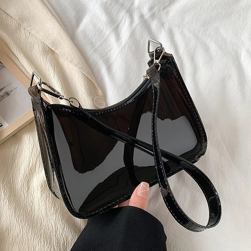 Transparent Jelly Handbags Candy Color Shoulder Bags New Women Armpit Bag Waterproof Underarm Bag sac a main femme bolso mujer