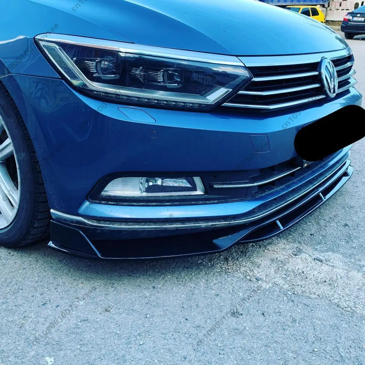 

4 шт., спойлер для переднего бампера для Volkswagen Passat B8 2017 2018 2019, защитная крышка, глянцевый черный сплиттер, диффузор, комплекты кузова