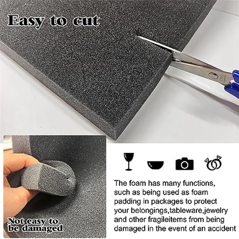 

6 PCS Polyurethane Foam Sheets Foam Pads Pluck Foam Pads For Case Packaging Toolbox 40X30x3cm