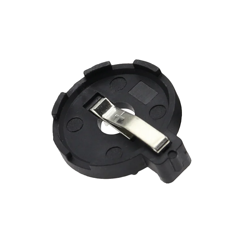 Suporte de bateria CR2032 base de botão 3V com clipe de mola LIR2032 ML2032 suporte de bateria plug-in horizontal