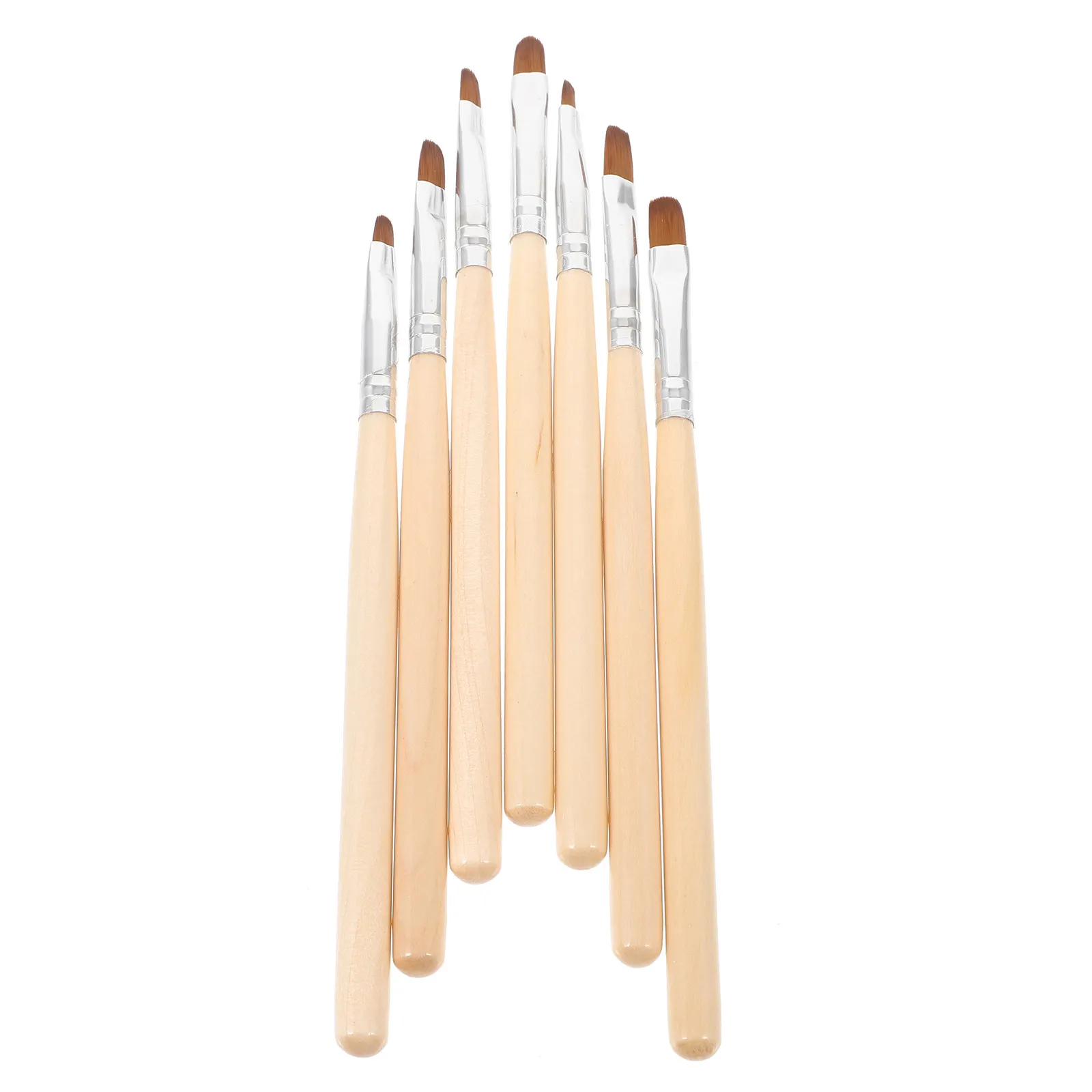 

7Pcs LED Lamp Pen Nail Art Brushes Set Soft Bristles Lightweight Portable Manicure Tools for Gel Polish Clean Up and Acrylic