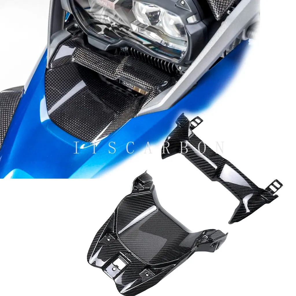 

Motorcycle Accessories Dry Carbon Fiber Windchannel On The Front Beak Cover For BMW R1200 R1250 GS 2017 2018 2019 2020 2021 2022