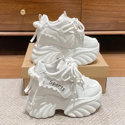 New Spring Chunky Sneakers Women Autumn Thick Bottom Platform Sneakers Height Increasing Sport Dad Shoes Woman Casual Shoes