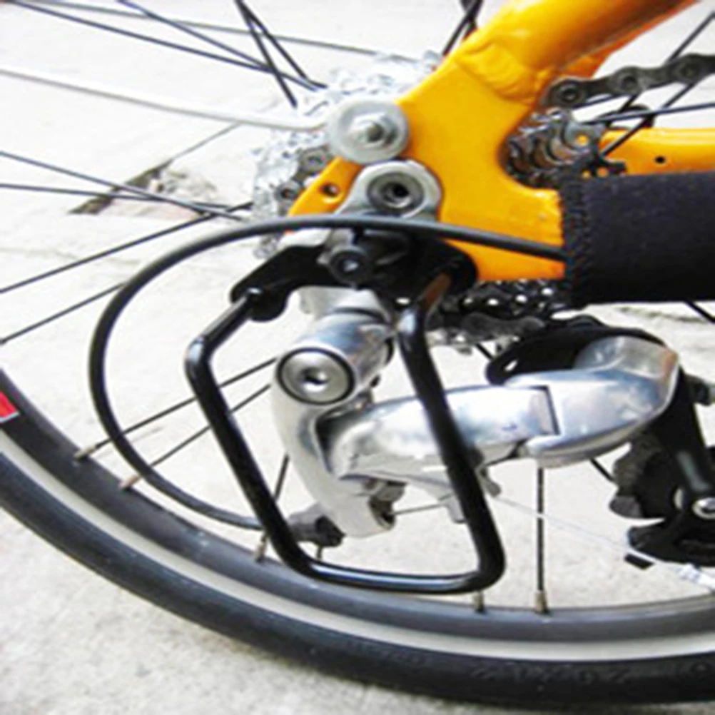 

2Pcs Rear Derailleur Hanger Iron Frame Cycling Transmission Protection Chain Anti Rust Durable Mountain Bike Parts